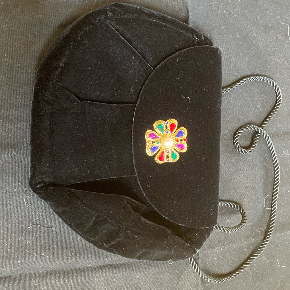 Black velvet bag